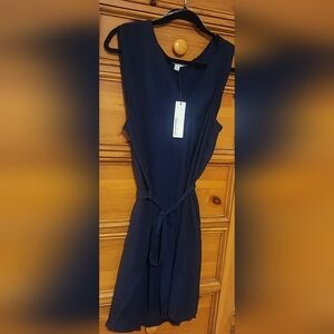 NWT HAUTE MONDE Plus Size Deep Blue Midi Dress